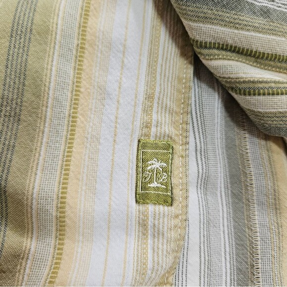 VTG Tommy Bahama Shirt Mens XXL Green Tencel Lyocell L/S Button Down Striped GUC - Picture 9 of 11